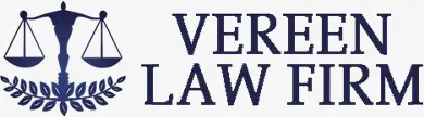 A very large blue text that reads " veritas law ".