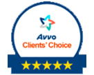 A badge that says avvo clients ' choice.